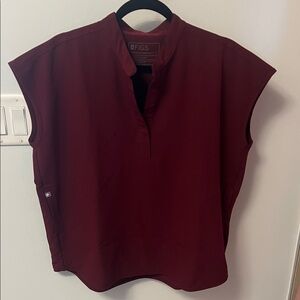 Figs Women's Deep Red Blouse
